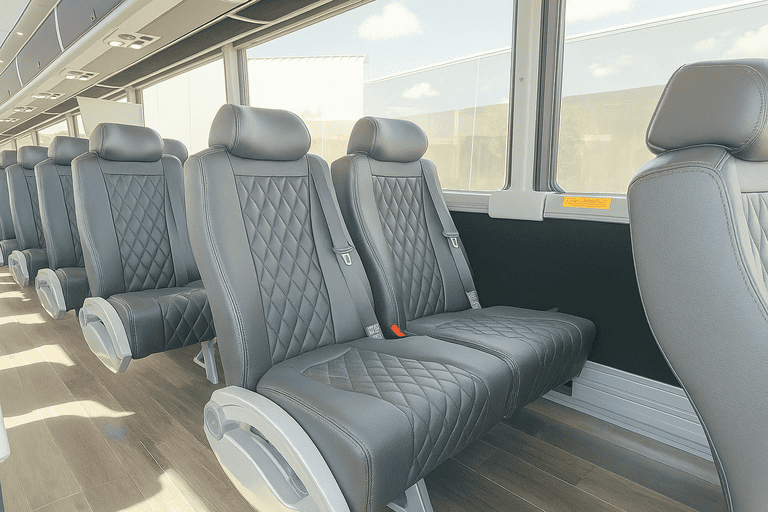 interior of Chapel Hill Coach Bus Service charter bus