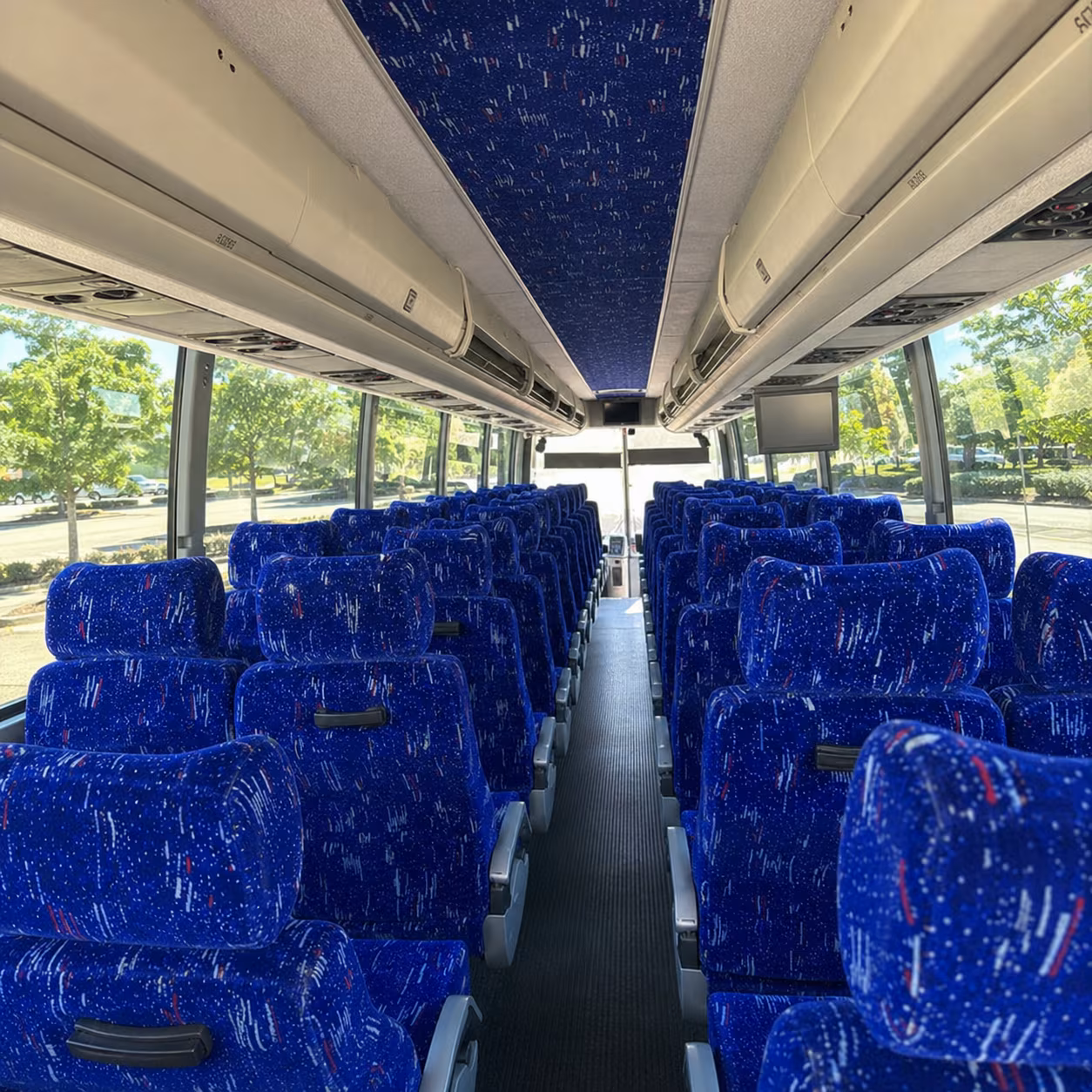 56 passenger charter bus interior