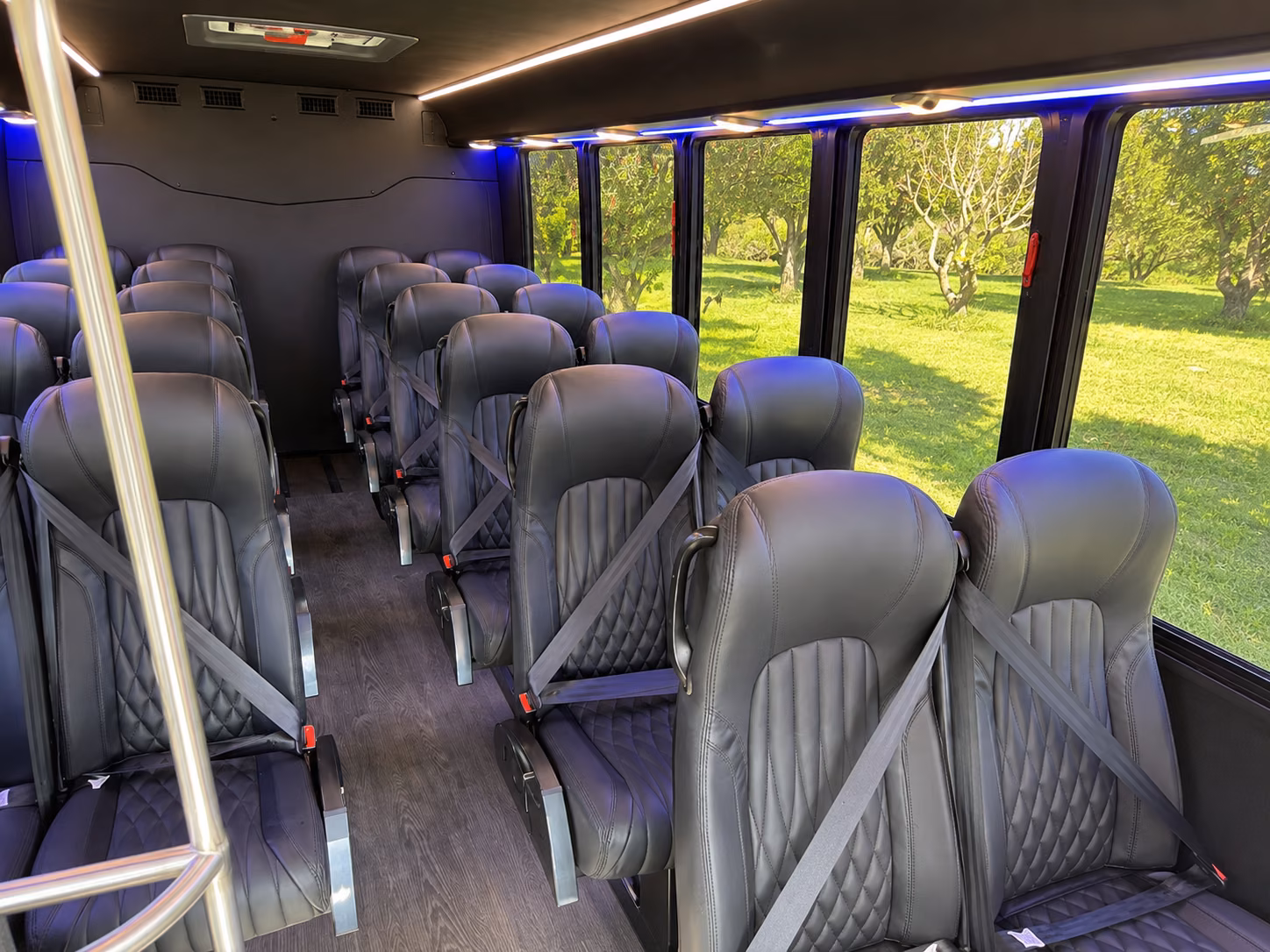 chapel hill 18 passenger minibus interior