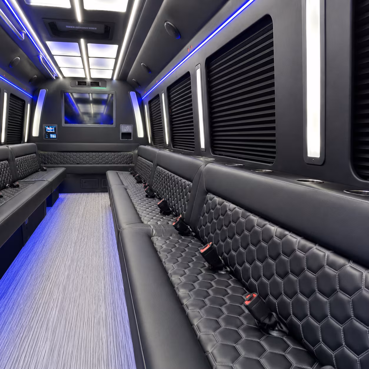 chapel hill party bus interior