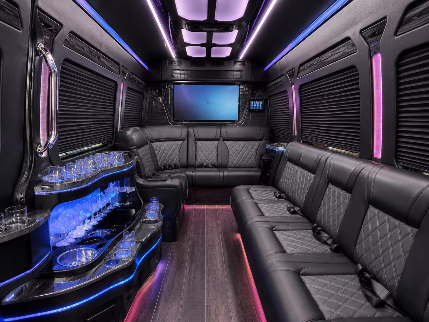 chapel hill sprinter limousine inside