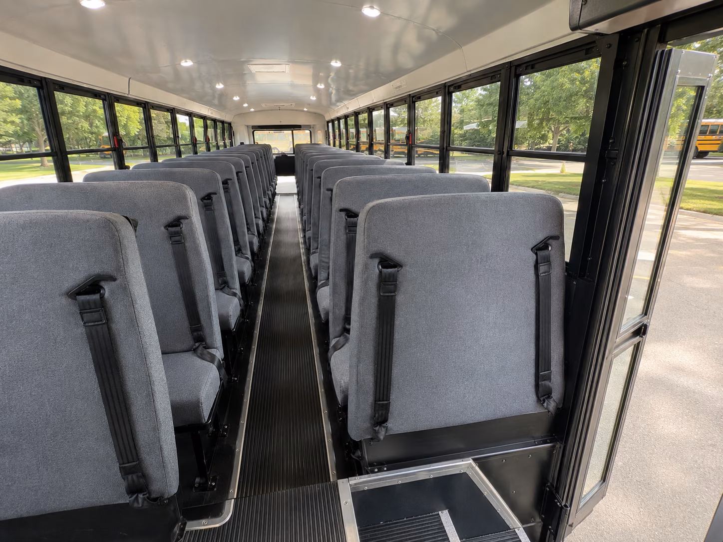 school bus inside