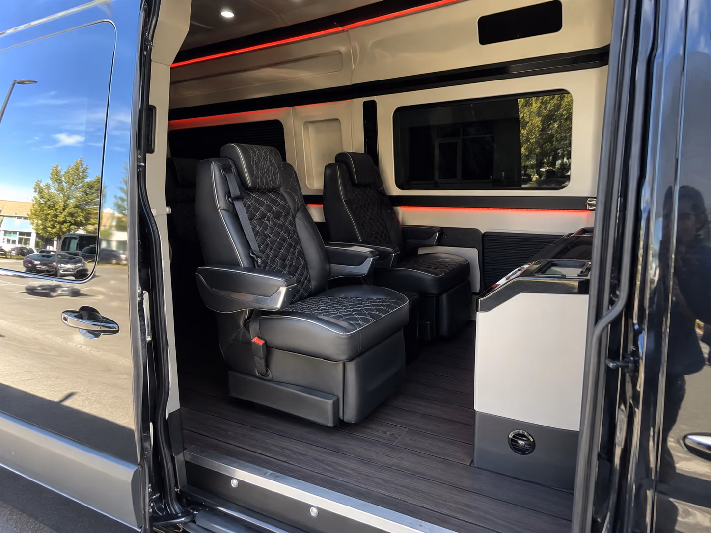 sprinter van with driver inside